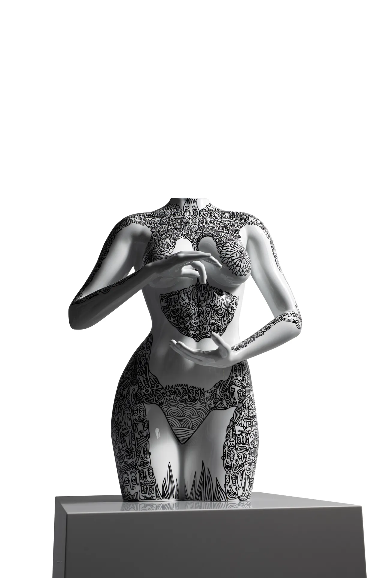 Cremadonna torso — Black & white