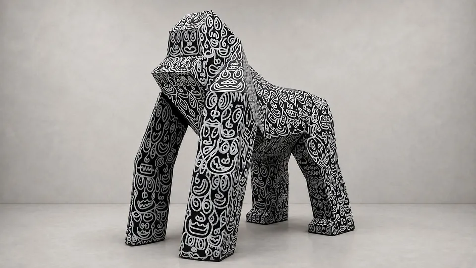 Gorilla — Painted sculpture