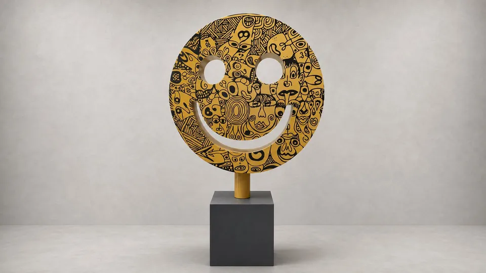 Smile Gold — Large-scale sculpture